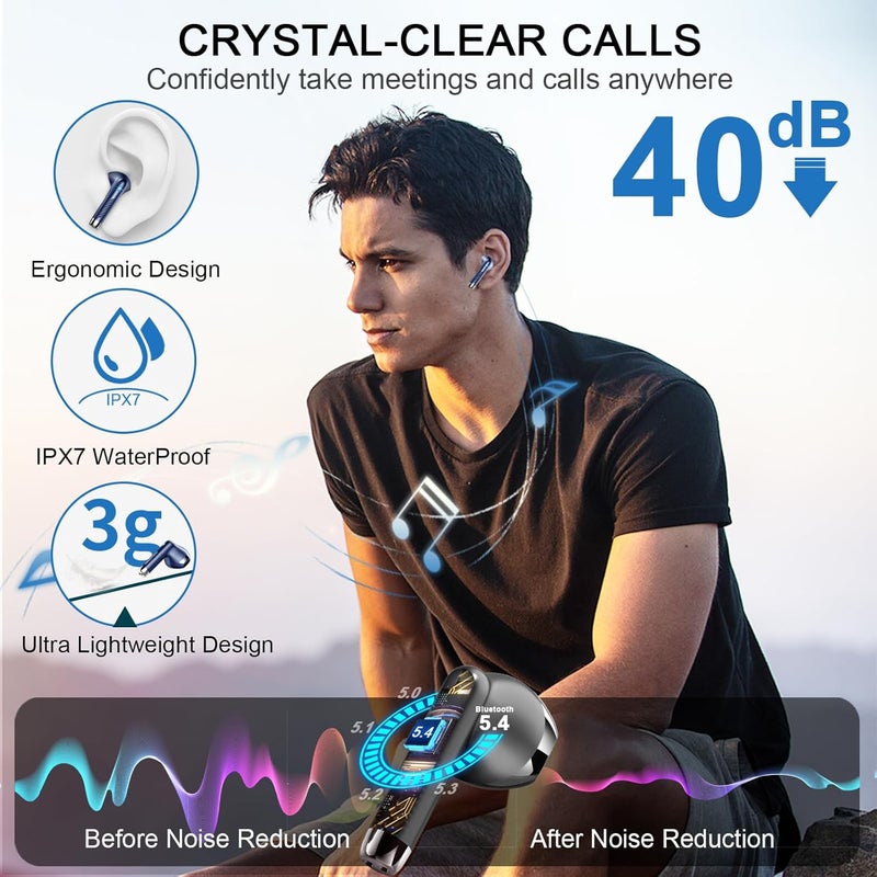 Conyat Language Translator Earbuds 42H Translatior Headphones Business, Learning Black - Image 5